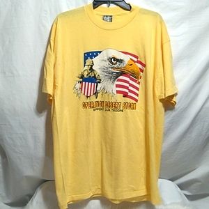 SALE! RARE! Vintage Operation Desert Storm Support Our Troops Top Half Shirt XXL